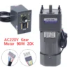 90W Electric Gear Motor 220V 1:20 Speed Reducer