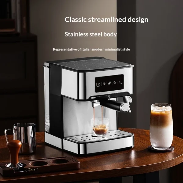 850W 20Bar Semi-Automatic Espresso Machine with Steam Wand