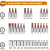 Podofo 214PCS Socket Wrench Set 1/4 3/8 1/2 Ratchet Kit