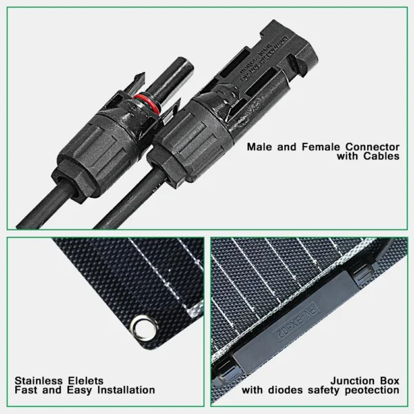 ETFE Flexible Solar Panel 200W Kit 12V Off-Grid