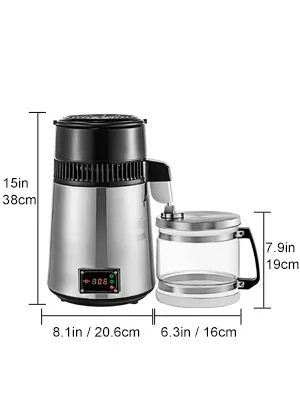 4L Water Distiller 1L/H Touch Screen Purifier