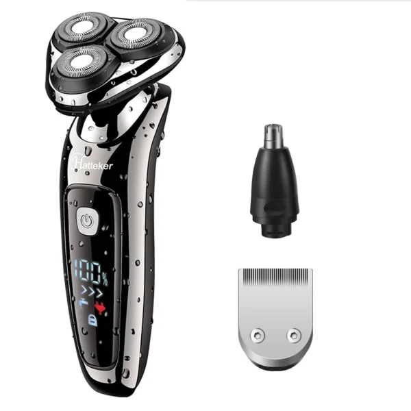 3-in-1 Electric Razor Wet & Dry Rechargeable Grooming Kit