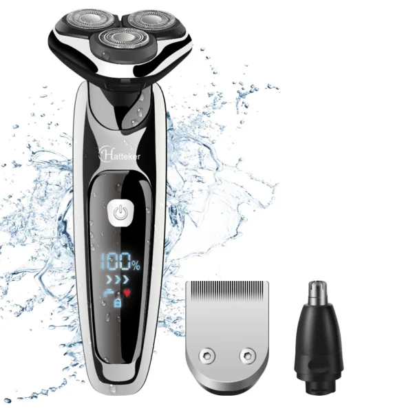 3-in-1 Electric Razor Wet & Dry Rechargeable Grooming Kit