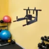 Wall Mounted Pull Up Bar & Dip Station 440lbs Heavy Duty