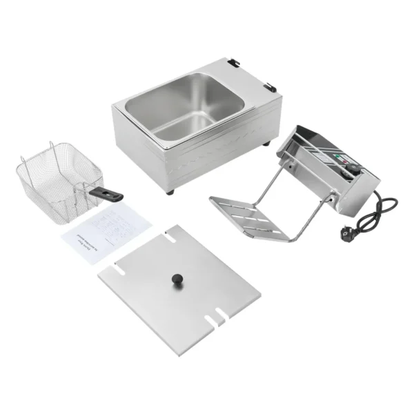 6L Stainless Steel Electric Fryer 2500W 60–200°C
