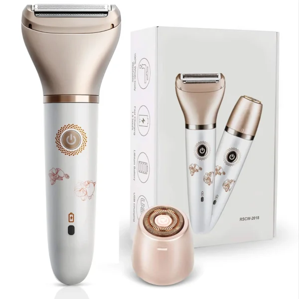 2-in-1 Ladies Hair Removal Shaver Full Body Washable