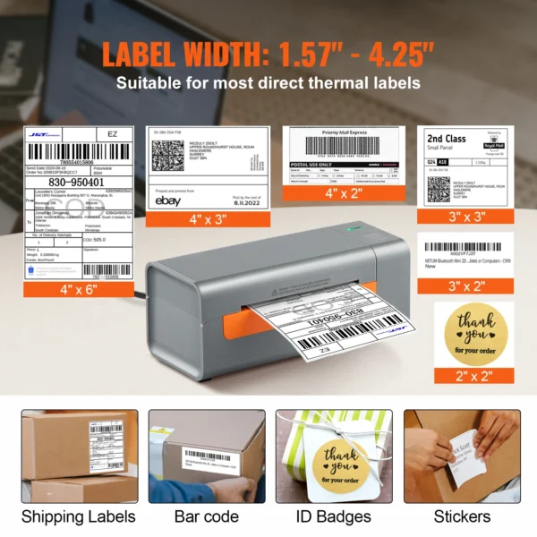 4x6 Thermal Label Printer Auto Recognition Win/Mac/Linux