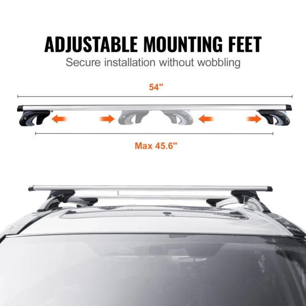 Adjustable Aluminum Roof Rack Crossbars 200lbs