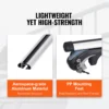 Adjustable Aluminum Roof Rack Crossbars 200lbs