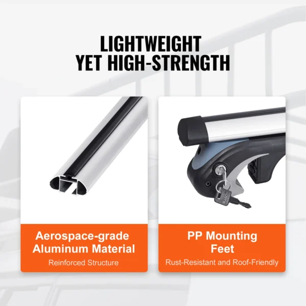 Adjustable Aluminum Roof Rack Crossbars 200lbs