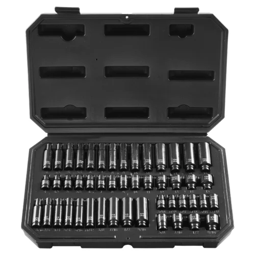48 pieces Impact Socket Set, Deep & Shallow, Cr-Mo Steel