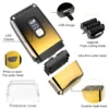 Cordless Hair Clipper Kit, Metal Grooming Set with Blades