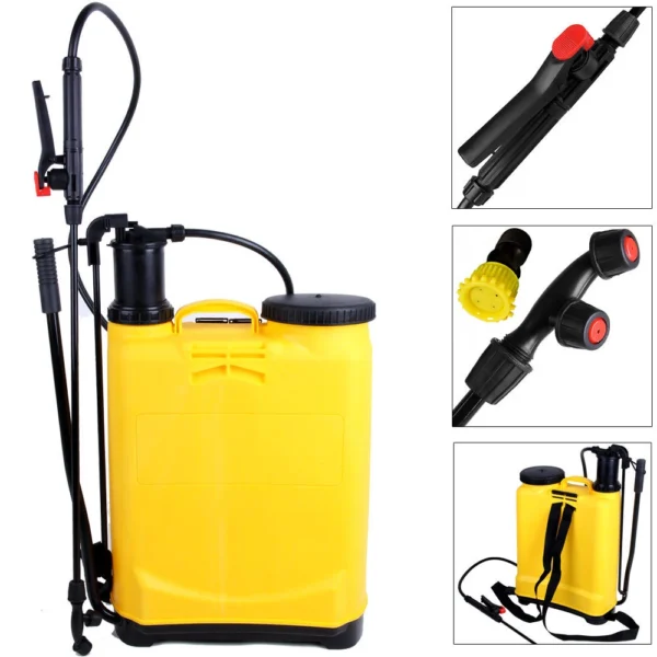 16L Backpack Pressure Sprayer with Lance & Adjustable Nozzles