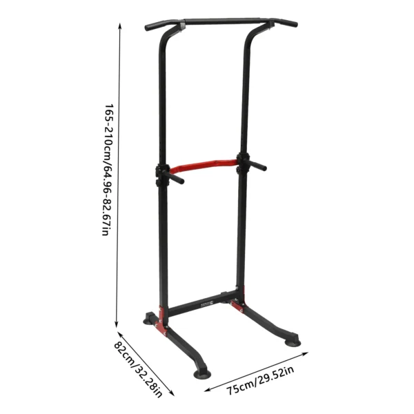 Power Tower Dip Station Adjustable 165–210cm