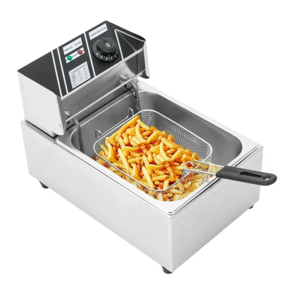 6L Stainless Steel Electric Fryer 2500W 60–200°C