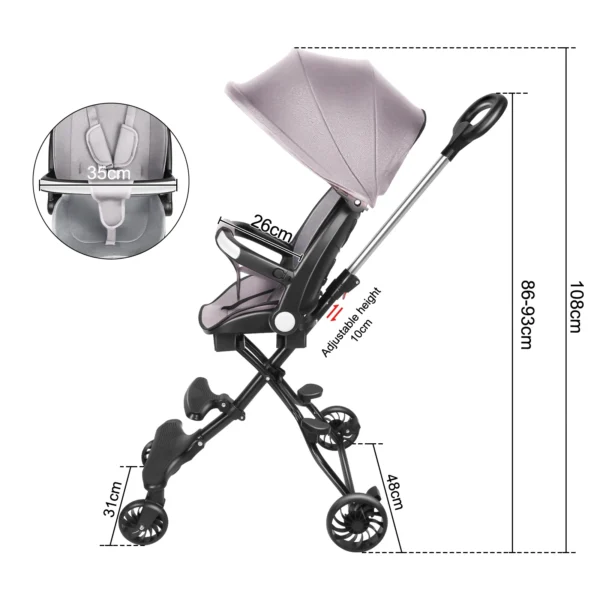 Lightweight Baby Travel Stroller with Automatic Folding