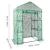Walk-in Greenhouse with Shelves PE Cover Steel Frame