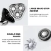 3-in-1 Electric Razor Wet & Dry Rechargeable Grooming Kit