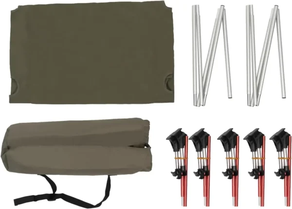 Folding Camping Bed Aluminium Travel Cot with Carry Bag