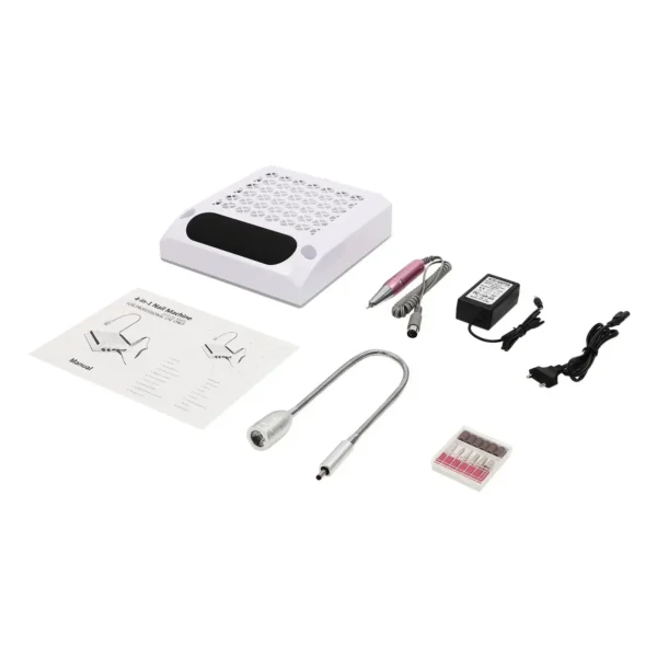 4-in-1 Professional Nail Drill Machine with LED & Dust Collector