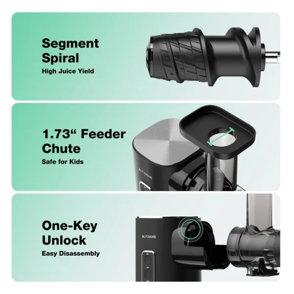 Cold Press Slow Juicer 2-Speed Quiet Motor