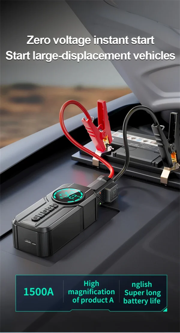 S796af3550a714d62a628322d00f8ad511.webp 2-in-1 Jump Starter & Power Bank 10000mAh with Air Pump & Light