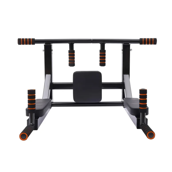 Wall Mounted Pull Up Bar & Dip Station 440lbs Heavy Duty