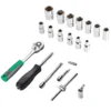 Podofo 214PCS Socket Wrench Set 1/4 3/8 1/2 Ratchet Kit