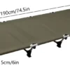 Folding Camping Bed Aluminium Travel Cot with Carry Bag