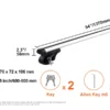 Adjustable Aluminum Roof Rack Crossbars 200lbs