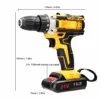 Battery-powered drill, 21 V, 2 speeds, 18 torque settings