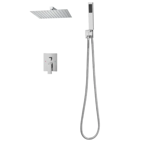 SucceBuy Rainfall Shower System with Handheld Spray Wall Mounted