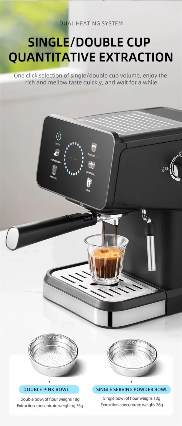 Bar Semi-Automatic Espresso Machine with PID & Touch Screen