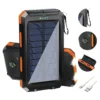 S8ad231fe5caa46b39d8ddab6289e9b850-1.webp Solar Power Bank Waterproof Dual USB Charger with LED Flashlight
