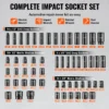 59-Pc Impact Socket Set SAE & Metric Cr-Mo Steel