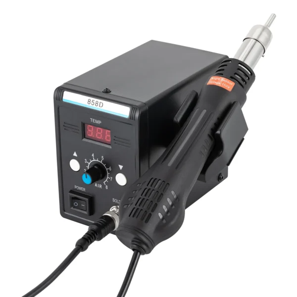 S8f84aa7b953a415f84e338e619d6a7c6O.webp 700W Hot Air SMD Rework Station, 100–500°C, LED, Hot Gun