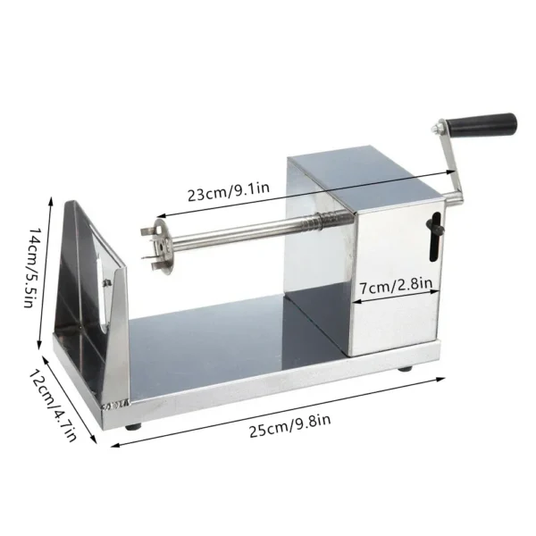Stainless Steel Potato Spiral Cutter, Fruit & Chip Slicer