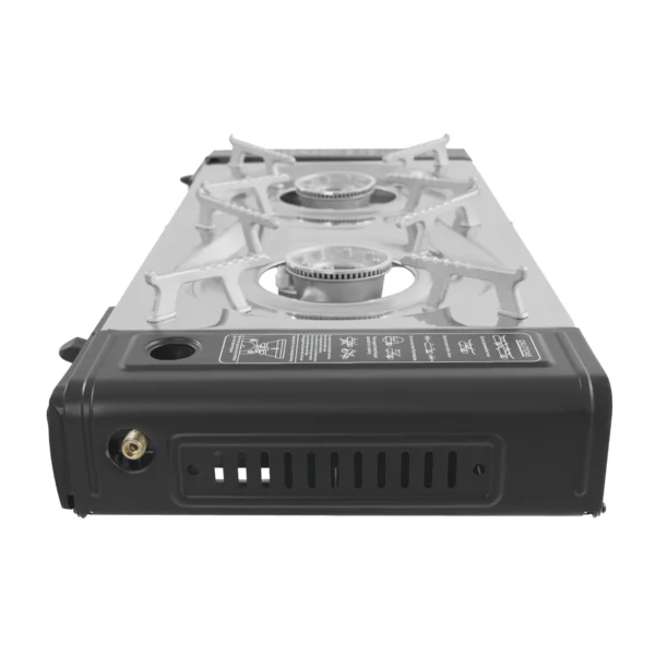 S98d324df0934410a9b6244b314c323f5G.webp Portable 2-Burner Butane Camping Stove, 2100–2500W
