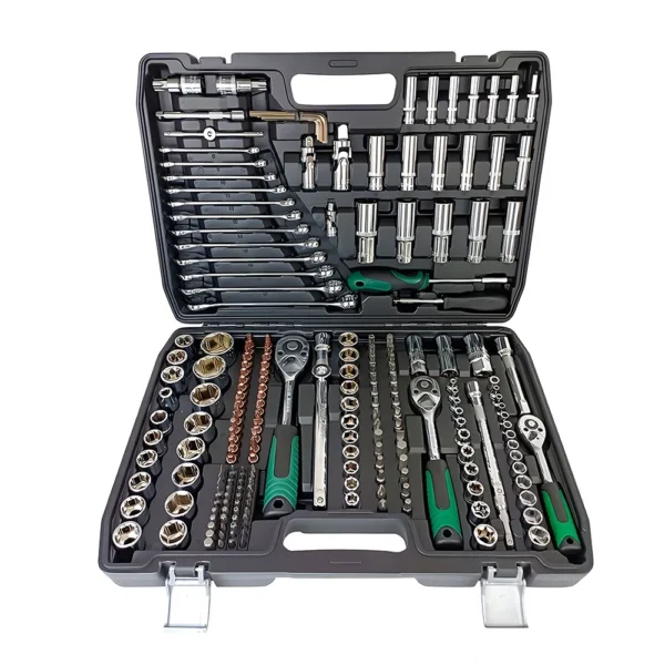 Podofo 214PCS Socket Wrench Set 1/4 3/8 1/2 Ratchet Kit