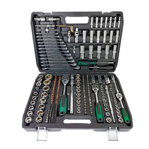 Podofo 214PCS Socket Wrench Set 1/4 3/8 1/2 Ratchet Kit