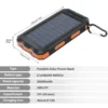 Sa297027eb8394c019c67e4ecc016b3e6q.webp Solar Power Bank Waterproof Dual USB Charger with LED Flashlight