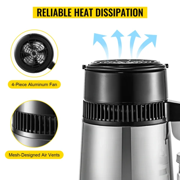 4L Water Distiller 1L/H Touch Screen Purifier