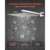 SucceBuy Rainfall Shower System with Handheld Spray Wall Mounted