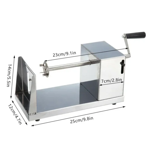 Stainless Steel Potato Spiral Cutter, Fruit & Chip Slicer