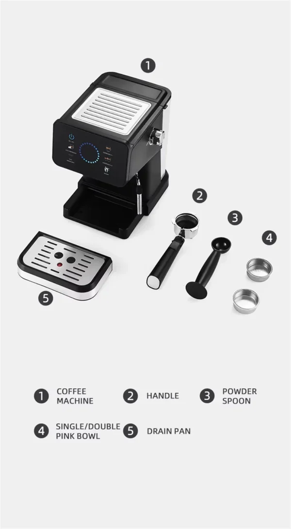 Bar Semi-Automatic Espresso Machine with PID & Touch Screen