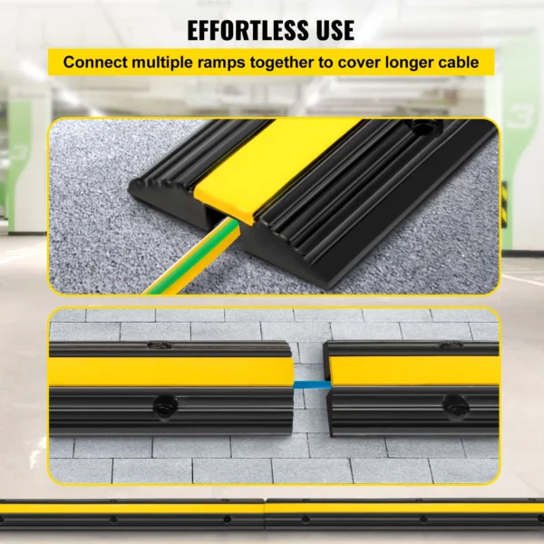 Rubber Speed Bump Cable Protector Ramp 1 Channel