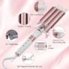 3-Barrel Curling Iron HT-128 Ceramic Hair Waver