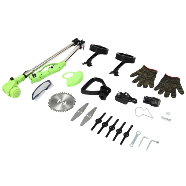 200W Cordless Grass Trimmer, Adjustable, 8 Blades