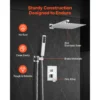 SucceBuy Rainfall Shower System with Handheld Spray Wall Mounted