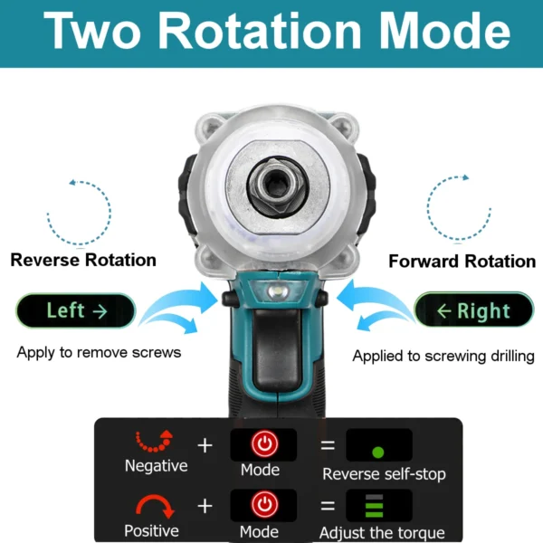 388VF Brushless Impact Wrench (Makita 18V Compatible)